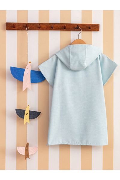 LC Waikiki Lizenzierter Kinderponcho aus Baumwolle mit Kapuze von Mickey Mouse