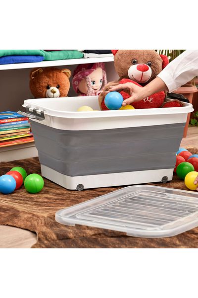 Bee Home 45 lt Capacity Folding Storage Box with Wheels