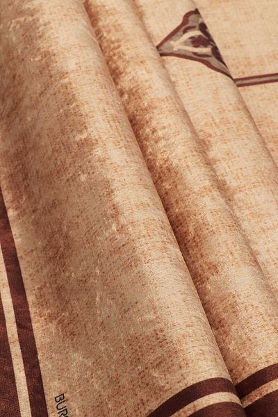 Bursa İpek Brown Velvet Carpet Prayer Rug