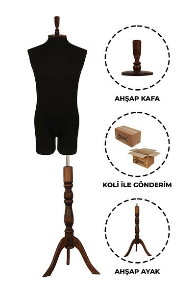 Manken İstanbul 48 Size Men's Showcase Purpose Tailor Manikin Showcase Manikin That Can Wear Pants (Needle Does Not Sink)
