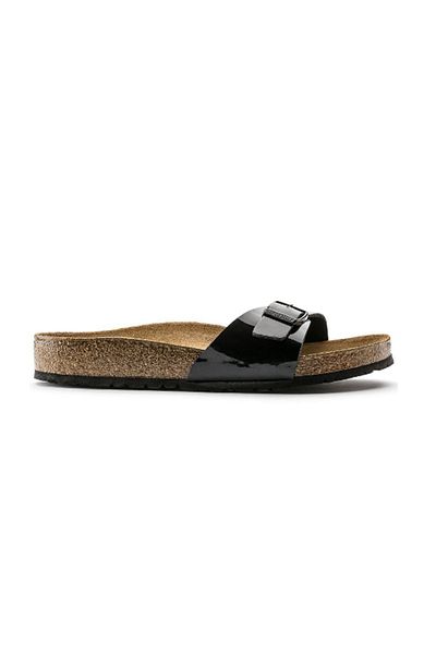 Birkenstock Birko-Flor / Schwarz Lack Unisex Slippers 1BRKW2011010