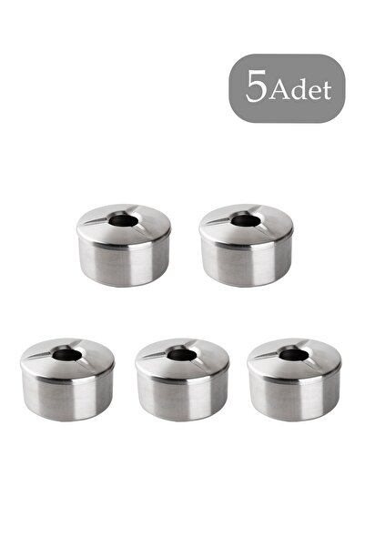 Porsima 5-літровий металевий попільничка з нержавіючої сталі - з кришкою, віт...