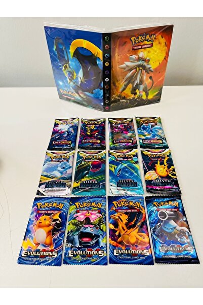Abetto Market Pokemon Playing Card 3 Sets in One and Album Total 12 Pack Poke...