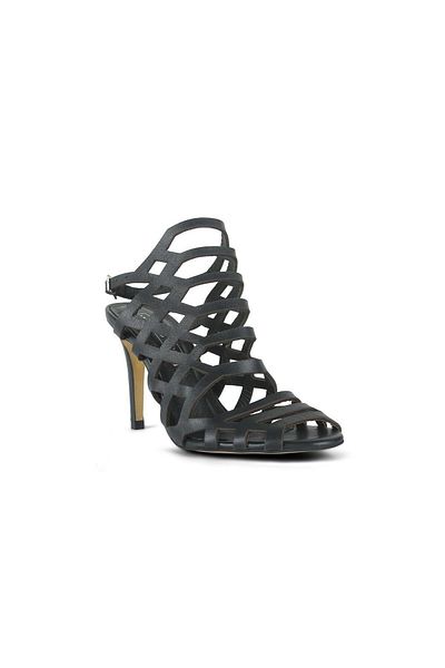 KARVENSHOES Μαύρα δερμάτινα γυναικεία καλοκαιρινά μποτάκια - Γνήσιο 10059
