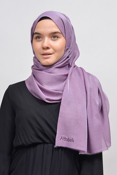 Altobeh Γυαλιστερό Glitter Μονόχρωμο Γυναικείο Βραδινό Σάλι - Ανοιχτό Μαρόν