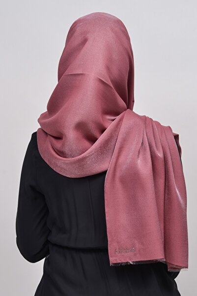 Altobeh Women's Solid Color Twinkle Glitter Hijab Shiny Evening Dress Shawl - Dark Maroon