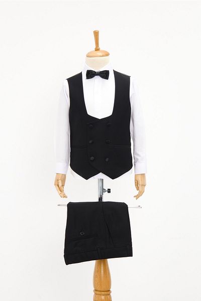 Doctor junior Boy's Black Tuxedo with Vest