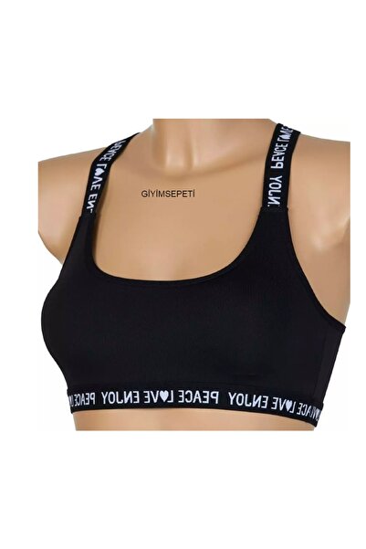 giyimsepeti حمالة صدر رياضية نسائية رياضية مايكرو كروس مع وسادات قابلة للإزالة