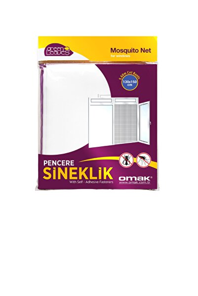 Dükkanönü Pencere Sineklik Hazır Pencere Sinekliği Cırt Bantlı 130x150 cm
