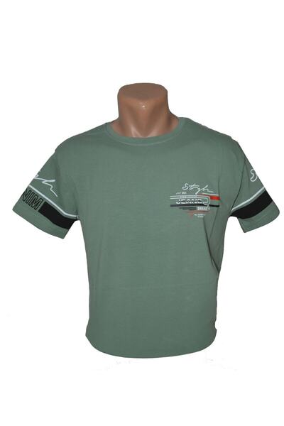 MASTIFF تي شيرت جينز رجالي باللون الأخضر