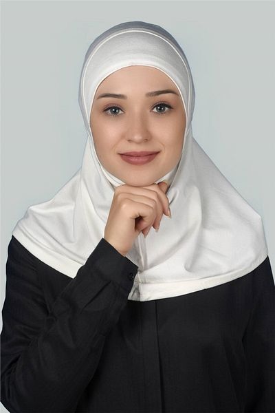 Altobeh Έτοιμο τουρμπάνι Πρακτικό κασκόλ Hijab Hijab - Προσευχή Κάλυμμα - Εκρού