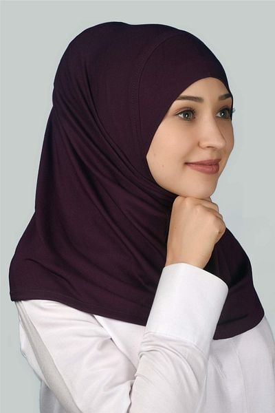 Altobeh Έτοιμο τουρμπάνι πρακτικό κασκόλ Hijab Hijab - Πανί προσευχής - Δαμάσκηνο