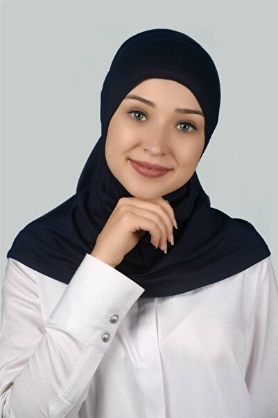 Altobeh Έτοιμο τουρμπάνι πρακτικό κασκόλ Hijab Hijab - Πανί προσευχής - Navy Blue