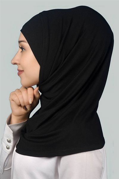 Altobeh Έτοιμο τουρμπάνι Πρακτικό κασκόλ Hijab Hijab - Προσευχή Κάλυμμα -μαύρο