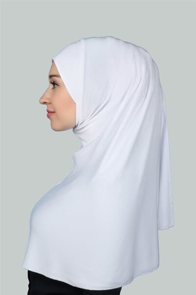 Altobeh Έτοιμο τουρμπάνι πρακτικό κασκόλ Hijab Hijab - Πανί προσευχής (XL) - Λευκό