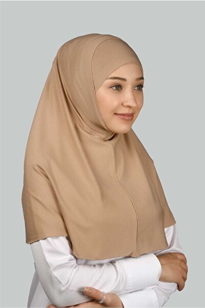 Altobeh Πρακτικό σετ δύο - Έτοιμο κασκόλ, σκούρο μπεζ τουρμπάνι και καπάκι Hijab Hijab (XL)