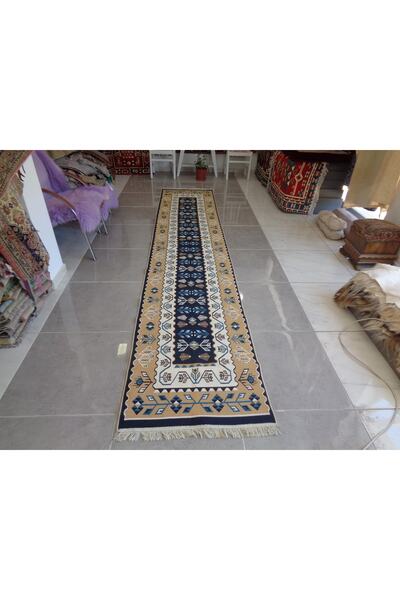 ŞAHMERDANOĞLU Harika Yolluk Kilim, 80 x400 Yıkanabilir Anadolu Motifli Korido...