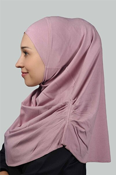 Altobeh Έτοιμο τουρμπάνι με πλισέ πρακτικό κασκόλ Hijab Hijab - Κάλυμμα προσευχής - Σκούρο ροζ