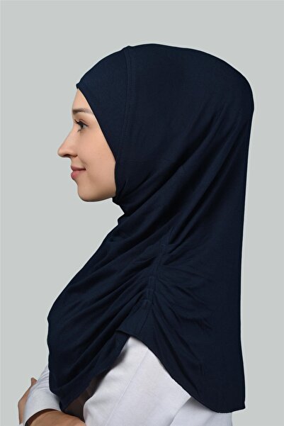 Altobeh Ready Turban Gathered Πλισέ Πρακτικό Φουλάρι Hijab Hijab - Πανί προσευχής - Navy Blue