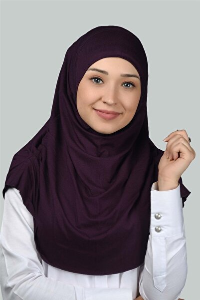 Altobeh Practical Pleated Scarf - Ready Turban Drawstring Hijab Hijab - Prayer Cloth - Plum