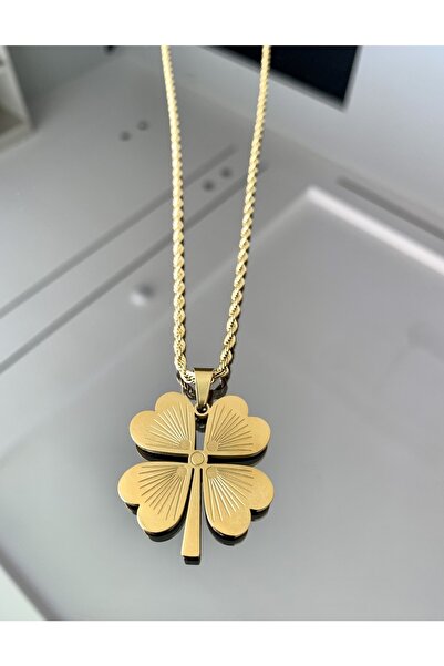 Fioroni Altın Kaplama Yonca Kolye 2 Yıl Garantilidir