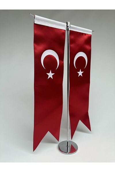 Gündoğan Kristal Swallow Turkish Satin Table Flag