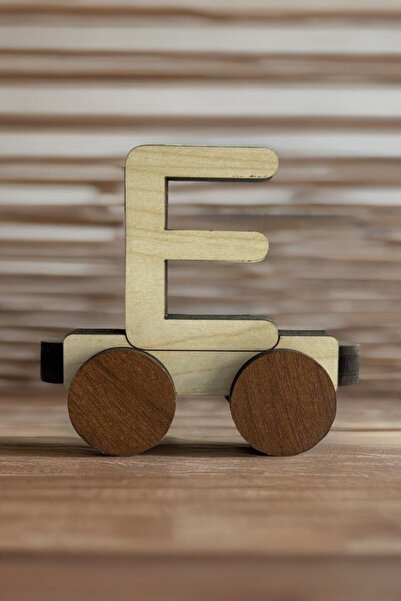 SaltanArt اسم قابل للكتابة على شكل حرف E مع مغناطيس خشبي وعجلة دوارة ومغناطيس...