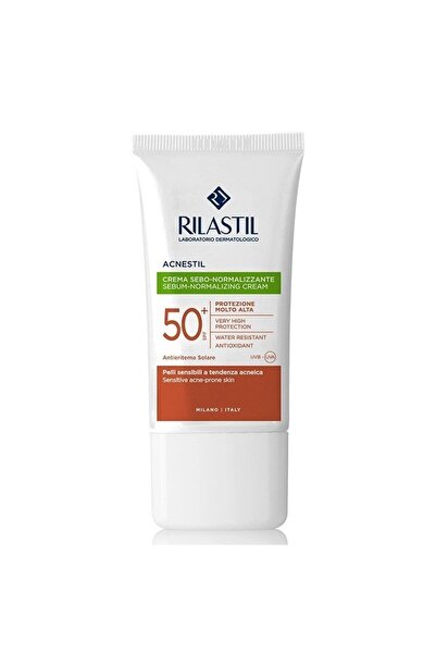 Rilastil 50 مل غير ملون - كريم واقي من الشمس للوجه بمعامل حماية 50+