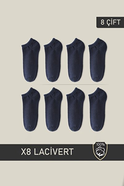 BGK Unisex Patik Çorap 8 Çift Lacivert (8 ÇİFT)