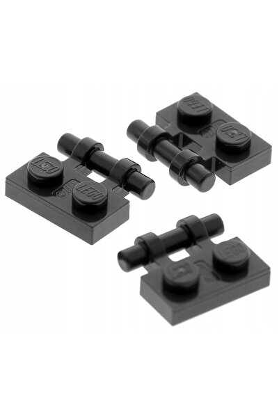 LEGO MOC Custom Aksesuar Plate Modified 1 x 2 Kenarı Bar Siyah Tuğla 10 adet ...