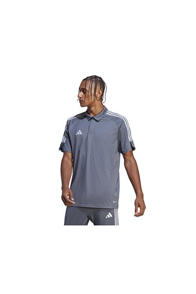 adidas Tiro23 L Polo ανδρικό μπλουζάκι πόλο ποδοσφαίρου HS3579 γκρι