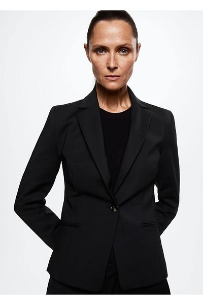 MANGO Woman Jachetă Blazer de costum mulat