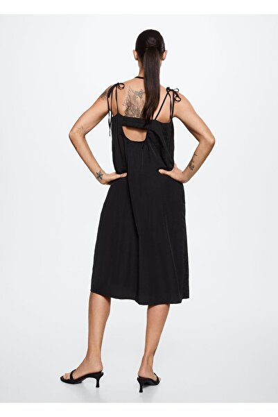 MANGO Woman Cut-out Detaylı Volanlı Elbise