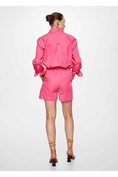 MANGO Woman Pamuklu Bermuda Şort