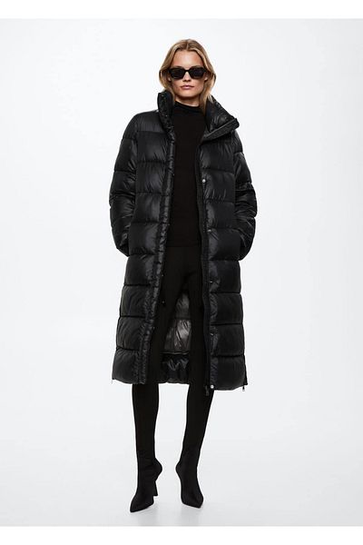 MANGO Woman Quilted Long Anorak