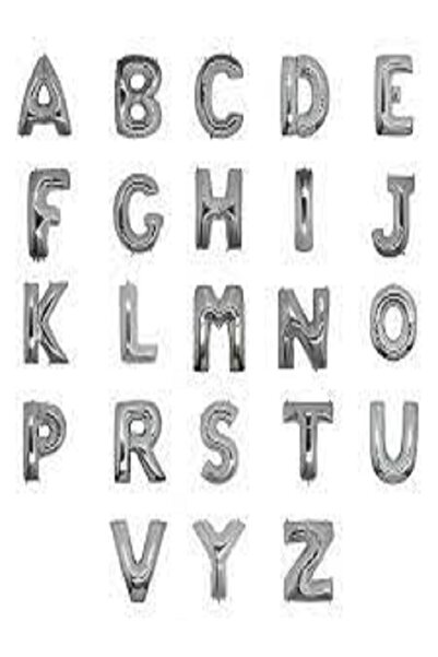 toysstore GÜMÜŞ HARF BALON