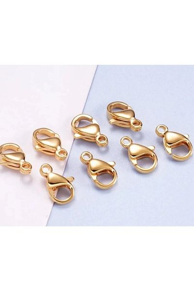 Hobimos 50Pcs Lacquer Coating Does Not Darken Gold Parrot Clip Jewelry Material