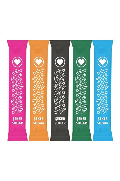 Espak Stick Şeker Toz Şeker 2.5 gr Renkli 2000 Adet 5 kg
