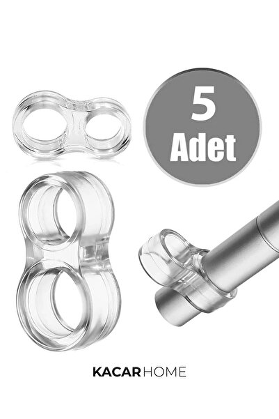 Kacar Home 5li Şeffaf Silikon Kapı Durdurucu Tutucu Pencere Kolu Stoperi Kapı...