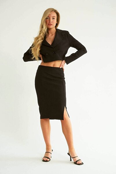 Robin Kaıdn Yırtmaçlı Kalem Etek D84124