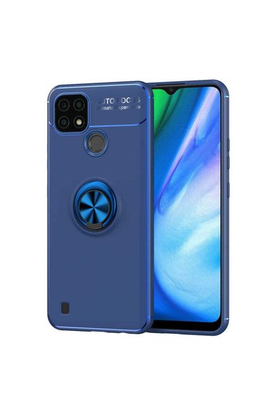 Israh Compatible Case for Realme C21 Colorful Ravel Cover with Ring that can ...