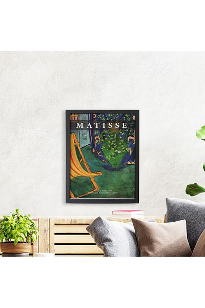 Ayışığı Dizayn Henri Matisse Studio Laminated Framed Single Painting Set