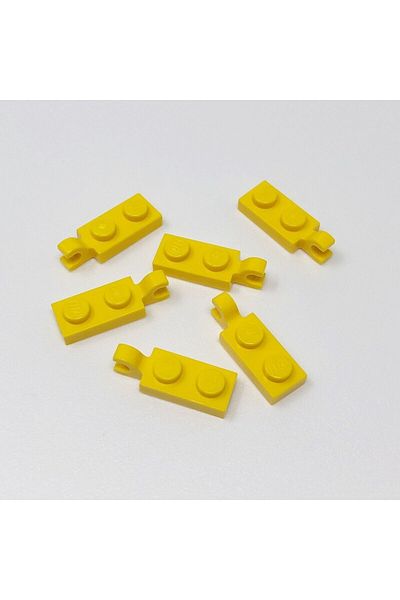 LEGO Custom Accessory Plate Modified 1 X 2 Clip Yellow Brick 6Pcs to Send