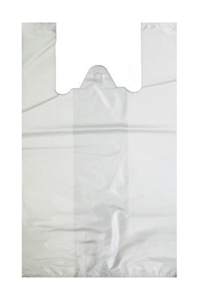 Orjin Hışır Atlet Market Poşeti Beyaz Büyük Boy 30x60 Cm-1 Kg