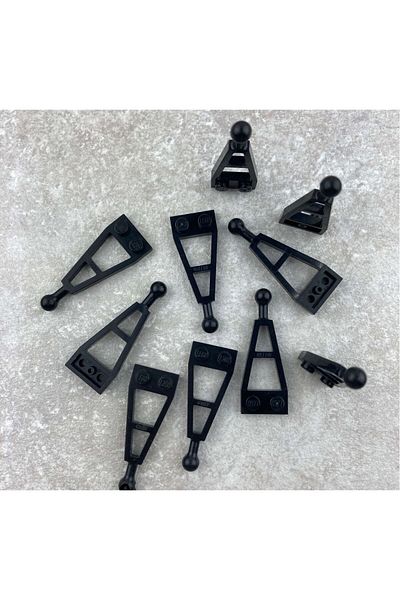 LEGO 1 X 2 Long Black Tow Ball Brick Custom Moc Plate 2 Pcs
