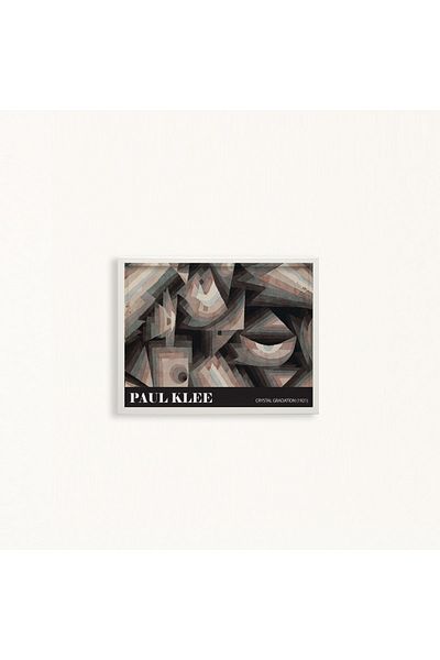 Ayışığı Dizayn Set de pictură unică cu ramă din lemn natural Paul Klee Gradation