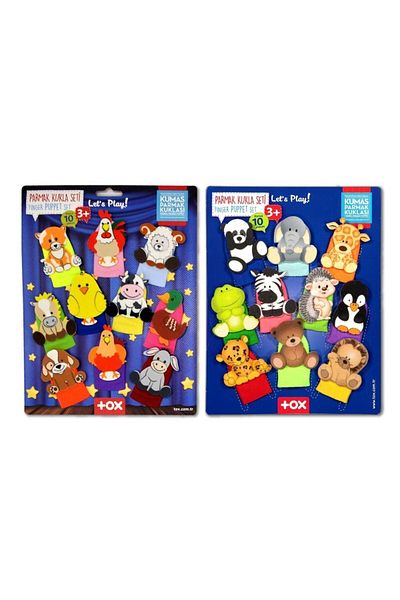 Tox 2 Set - 20 Pieces Tox Wild and Farm Animals Finger Puppet T781 T220