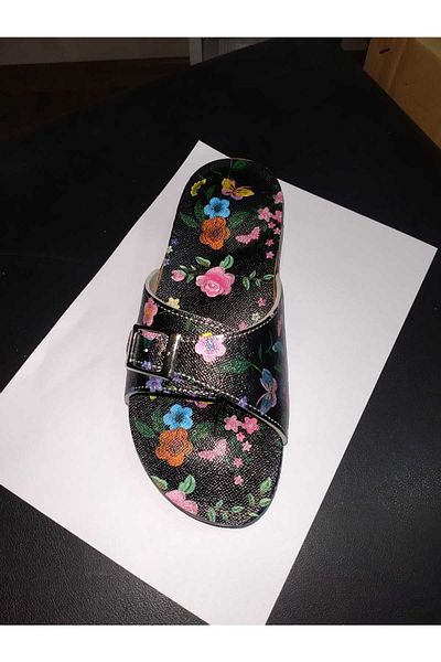 Fortis Women's Epin Heel Spur Slippers with Flowers