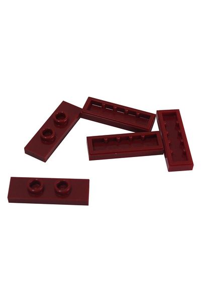 LEGO Custom MOC Accessory Plate Modified 1 x 3 Jumper Burgundy Tile Brick 2 pieces to ship