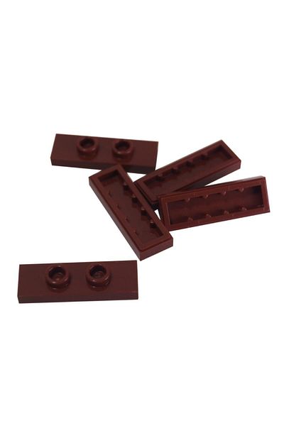 LEGO Custom Accessory Plate Modified 1 x 3 Jumper Brown Tile Brick 5 pieces will be sent